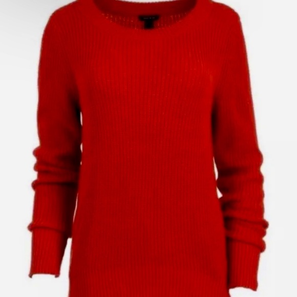 NEW Only Mine Cherry Red Knit Hi-Lo Sweater Size XL - Picture 13 of 15